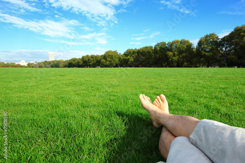 Relax barefoot enjoy nature