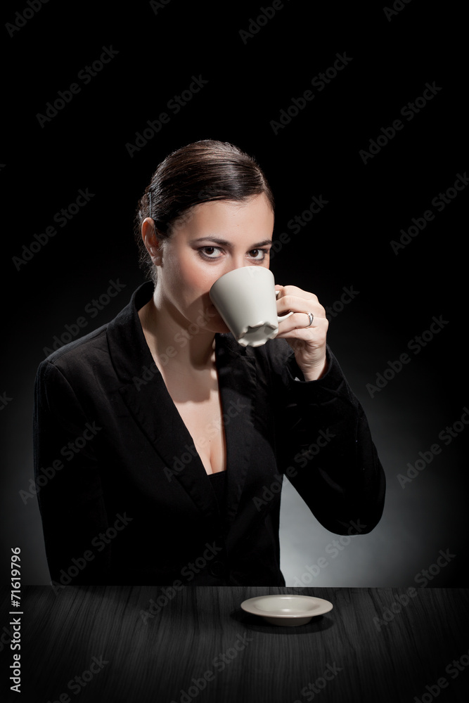 beautiful girl enjoying a cup of coffee beautiful girl enjoying a cup of coffee