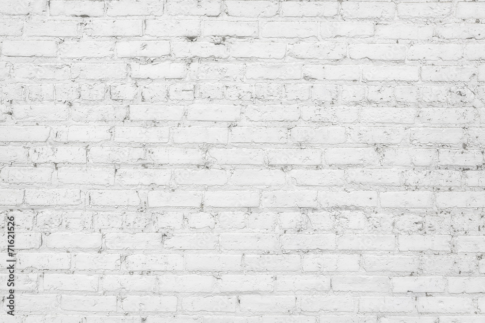 White brick wall background