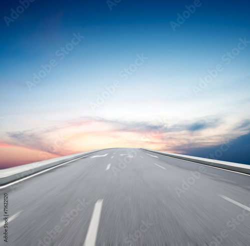 Way high way blue sky to Travel Destination journey © gjp311