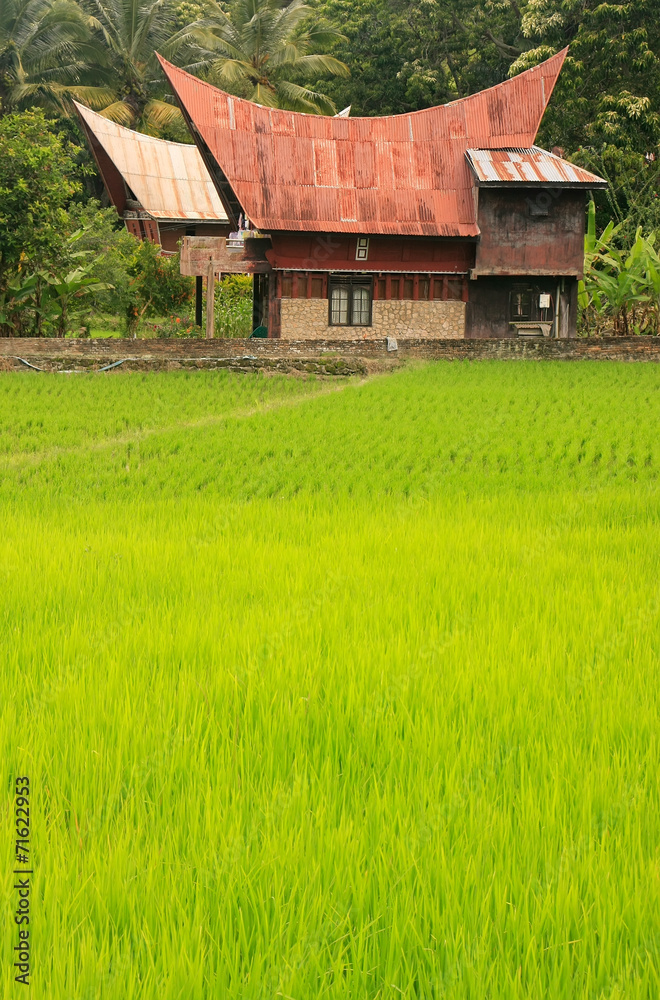 Traditional Batak house on Samosir island, Sumatra, Indonesia Traditional Batak house on Samosir island, Sumatra, Indonesia
