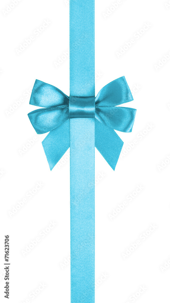 azure blue ribbon bow vertical border azure blue ribbon bow vertical border