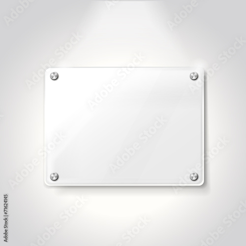 blank exhibition glass plate