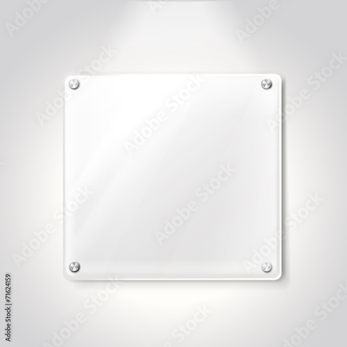 blank exhibition glass plate