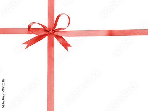 Plakat w ramie red thin ribbon with bow cross