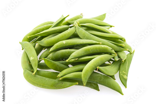 garden pea isolated on white background