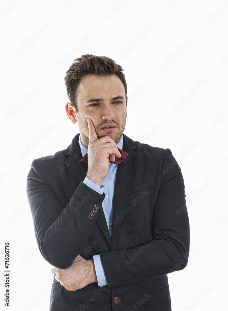 Portrait of a Businessman Thinking Portrait of a Businessman Thinking