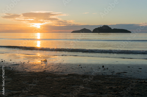 silhouette of sunrise at Ao Manao beach, Prachuap Khiri Khan Pro photo