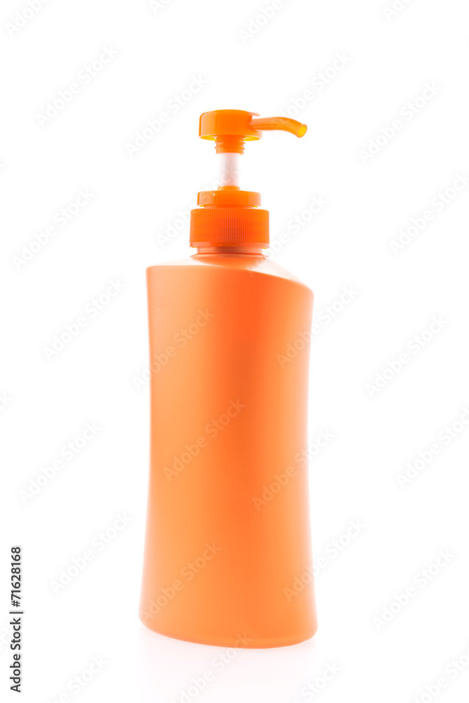 Bottle lotion isolated on white Bottle lotion isolated on white