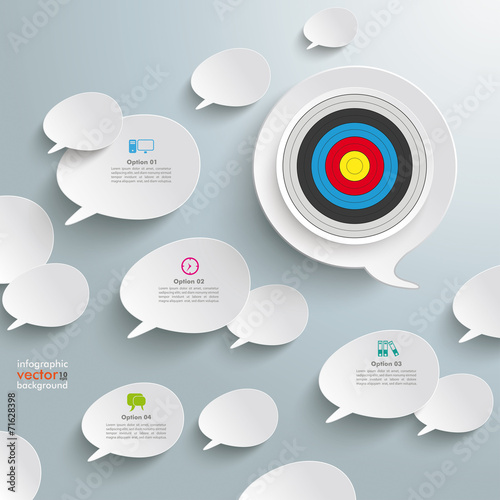 White Speech Bubbles Target