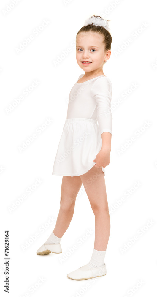 little girl dancing in a white ball gown little girl dancing in a white ball gown