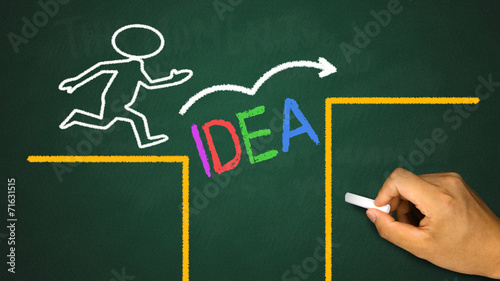 business and idea concept  Overcome The Problems
