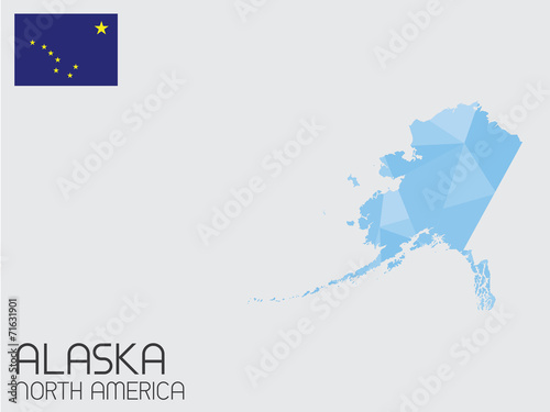 Set of Infographic Elements for the Country of Alaska