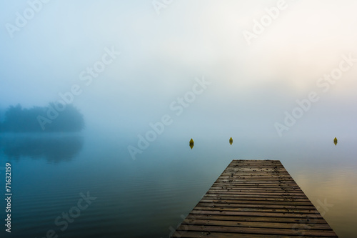 Morgendämmerung am "Schwarzer See", Mecklenburgische Seenplatte