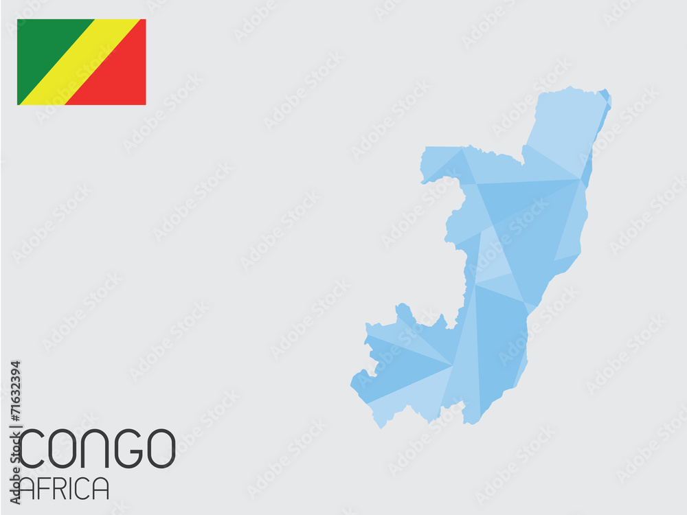 Set of Infographic Elements for the Country of Congo