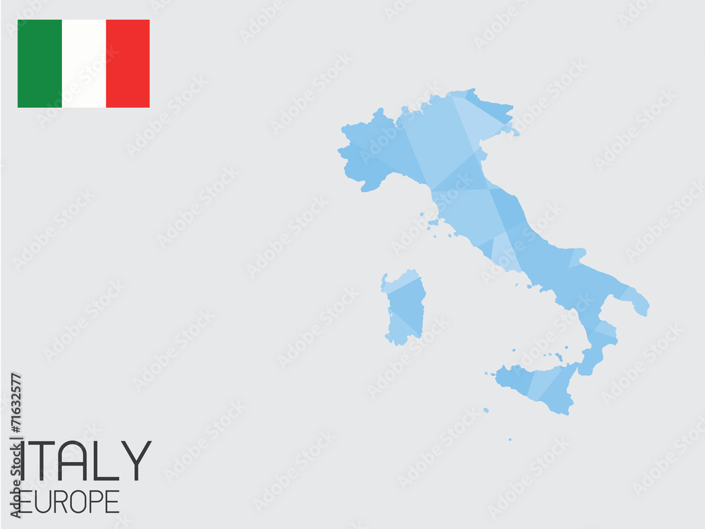 Set of Infographic Elements for the Country of Italy