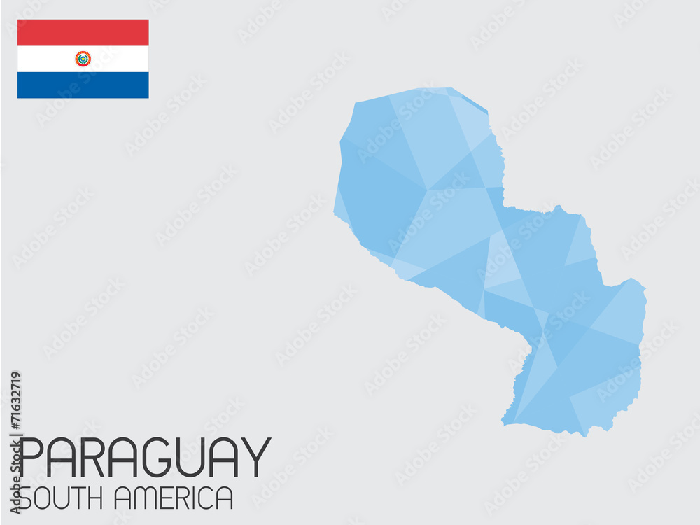 Set of Infographic Elements for the Country of Paraguay