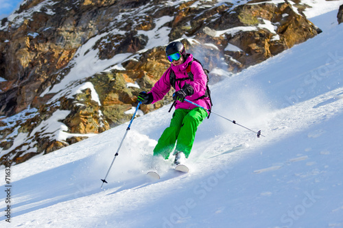 Off-piste skiing
