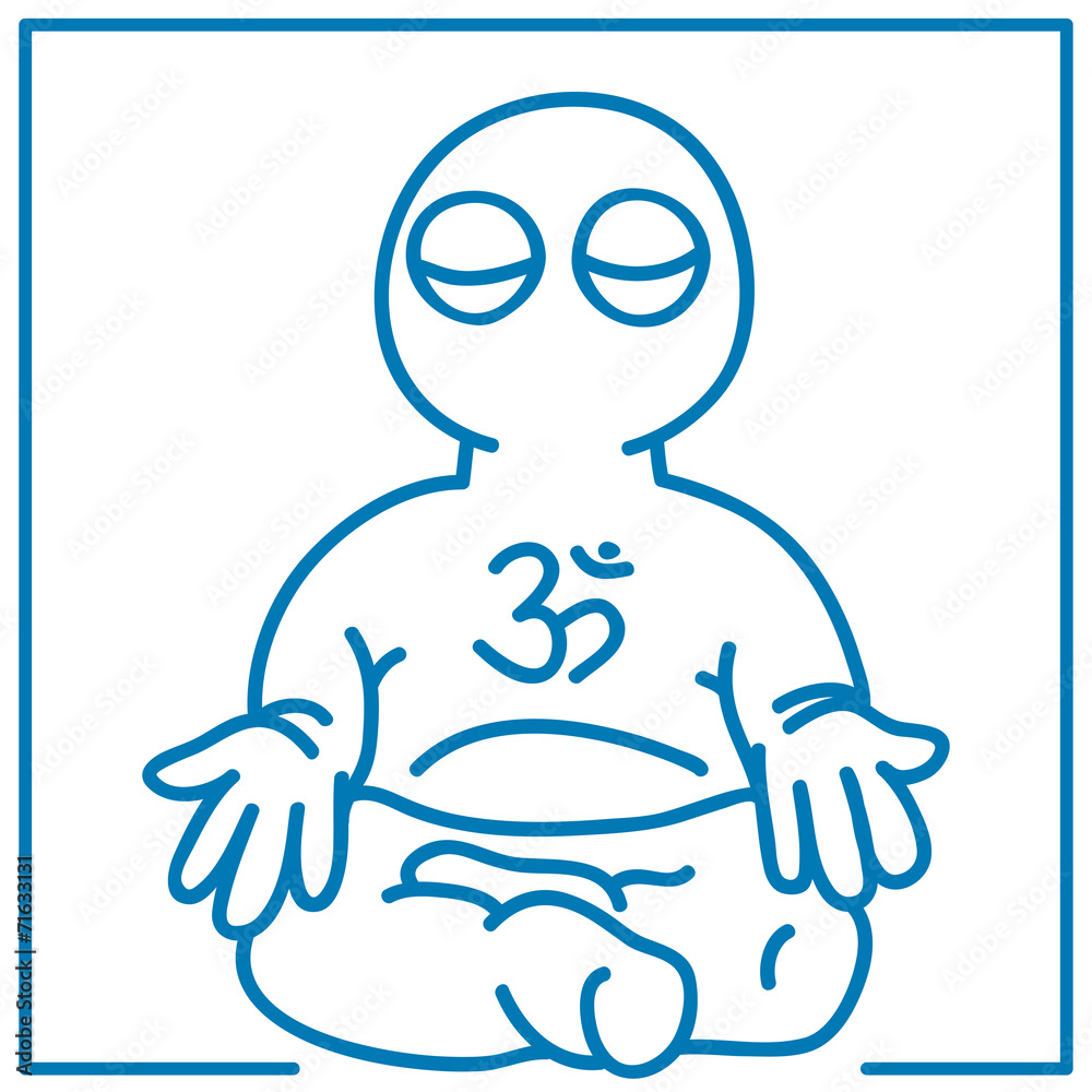 little man in meditation