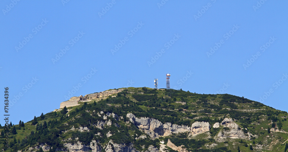 Fototapeta premium Monte Campo Molon and Forte Campo Molon of world war and televis