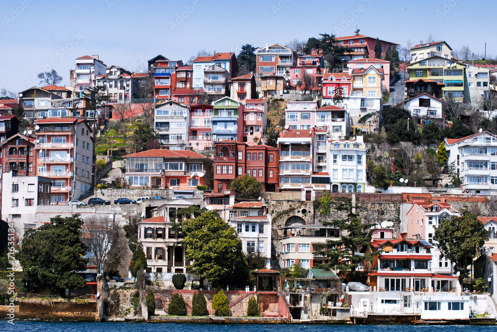 Istanbul from waterside of Bosporus