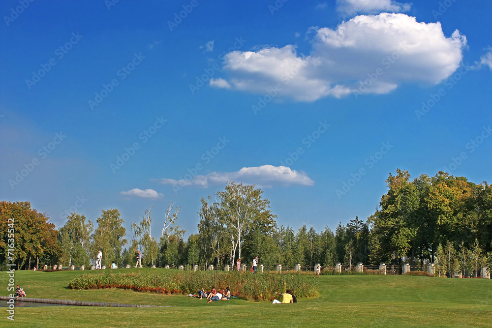 Park in Mezhyhirya - former residence of Yanukovich, Ukraine Park in Mezhyhirya - former residence of Yanukovich, Ukraine