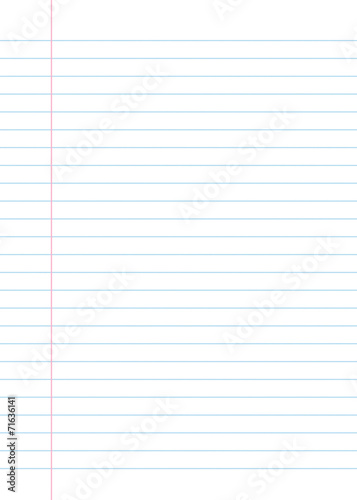 Lined paper from a notebook