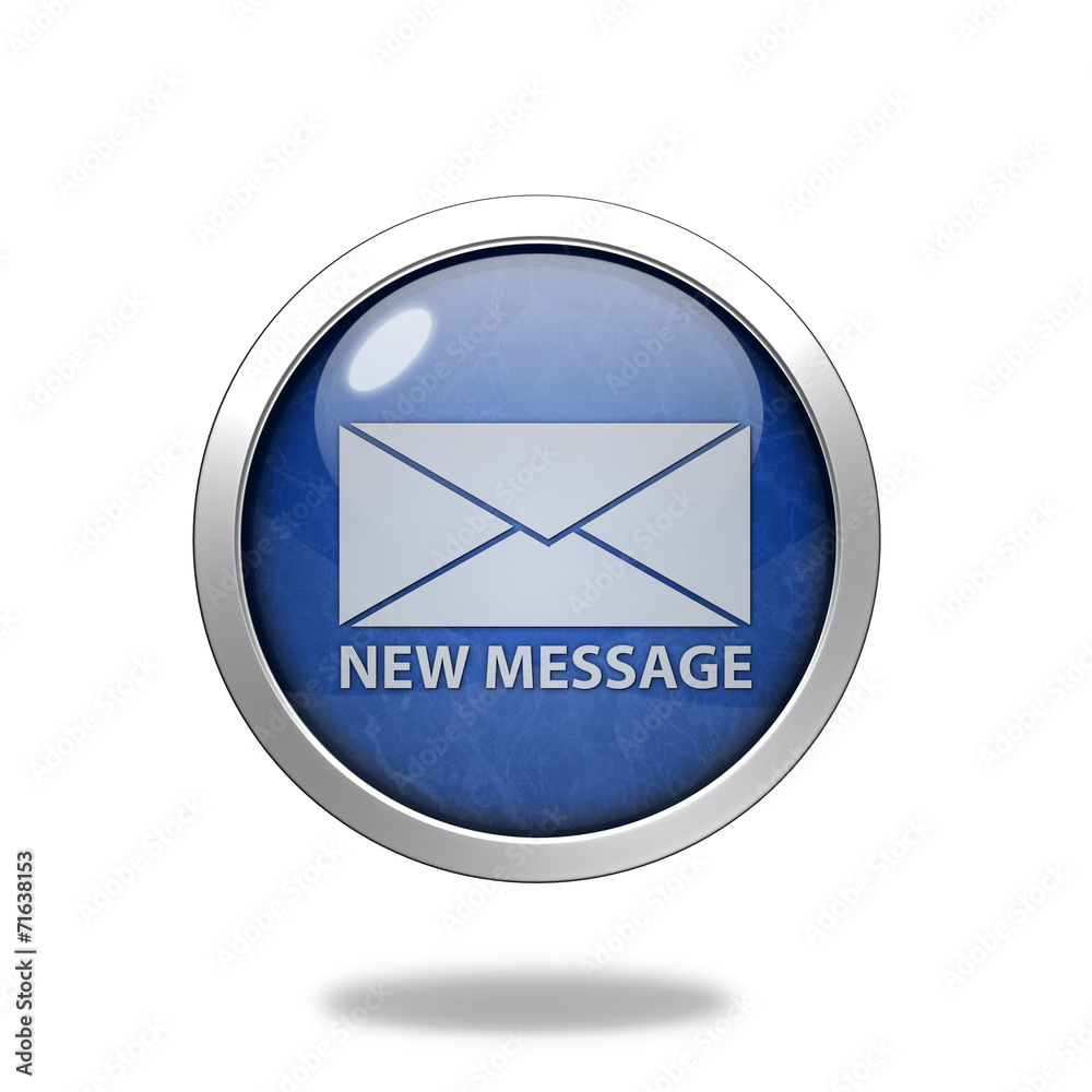 new mesage circular icon on white background new mesage circular icon on white background