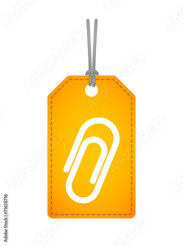label icon with a clip