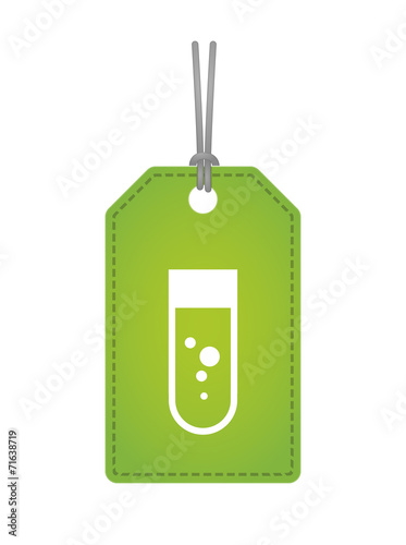 label icon with a chemical test tube