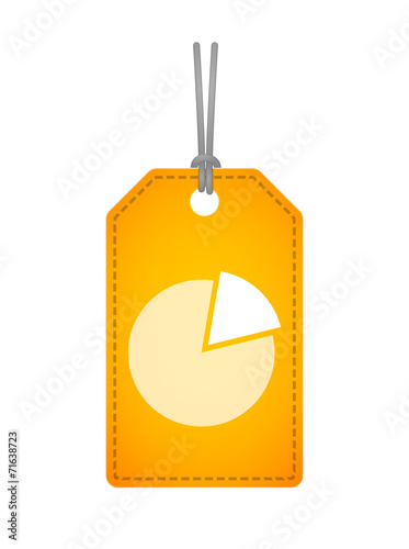 label icon with a pie chart