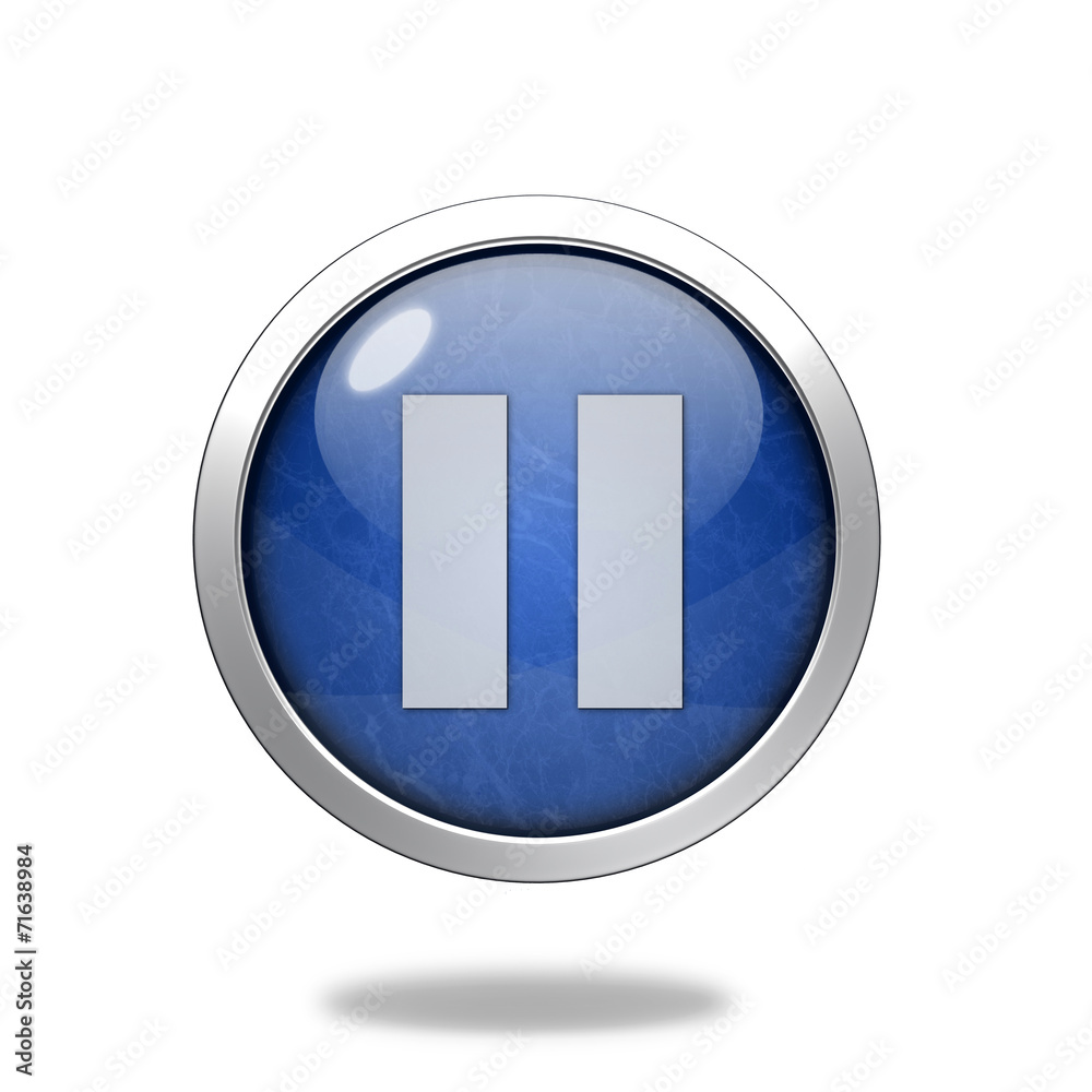 pause circular icon on white background pause circular icon on white background