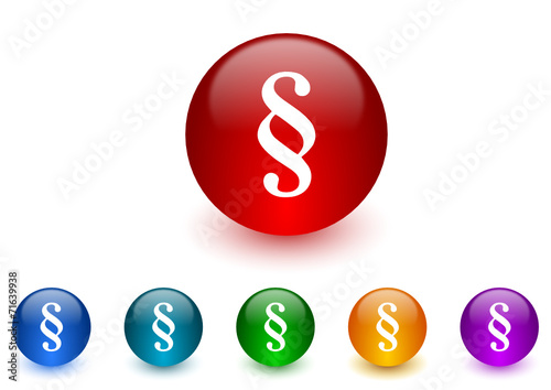 paragraph colorful vector icons set
