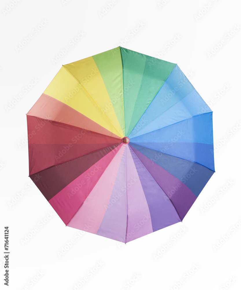 Multicolored umbrella, isolated on white background Multicolored umbrella, isolated on white background