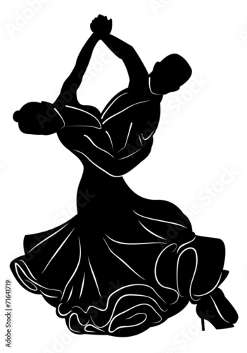 Silhouette of dancing couple
