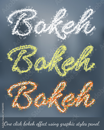 Bokeh Graphic Styles. Use Ai Graphic Styles panel to apply style