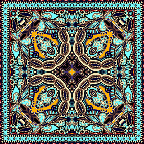 Traditional ornamental floral paisley bandanna