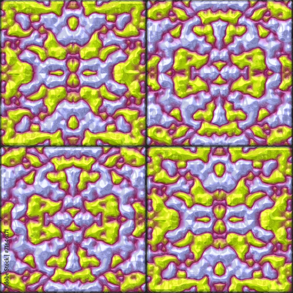 Glazed tiles seamless generated hires texture