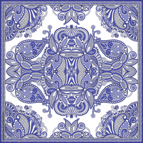 Traditional ornamental floral paisley bandanna