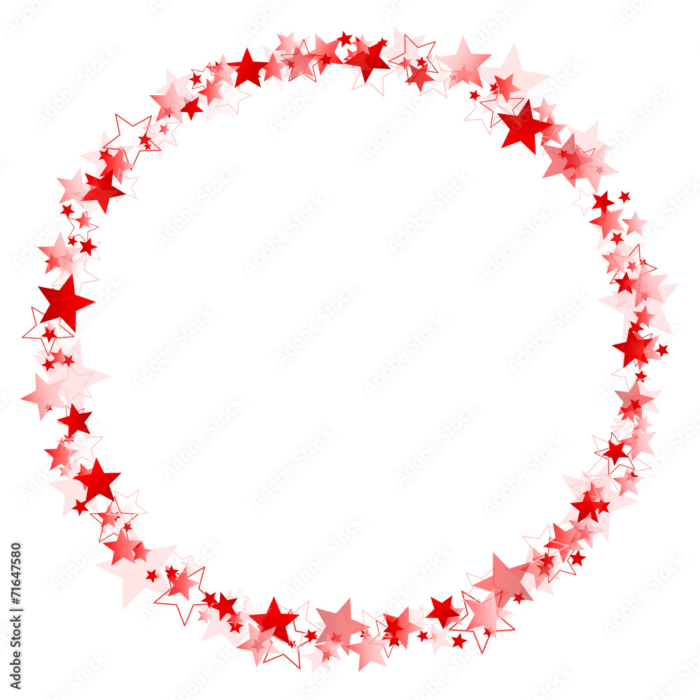 Frame Red Christmas Stars Frame Red Christmas Stars