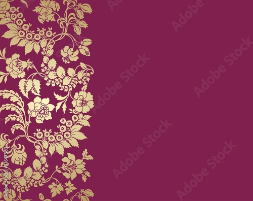 wedding card design, paisley floral pattern , India