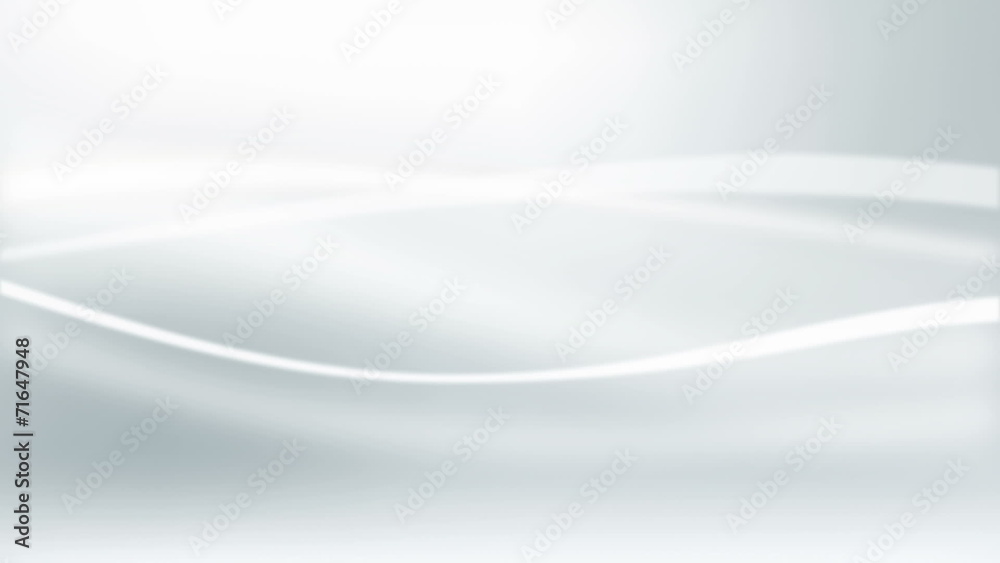 Abstract white waves in motion on light grey background