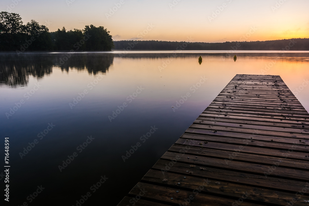 Fototapeta premium Morgendämmerung am 