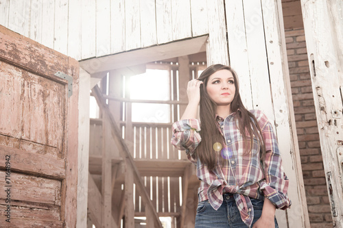 Portrait of a girl, country style