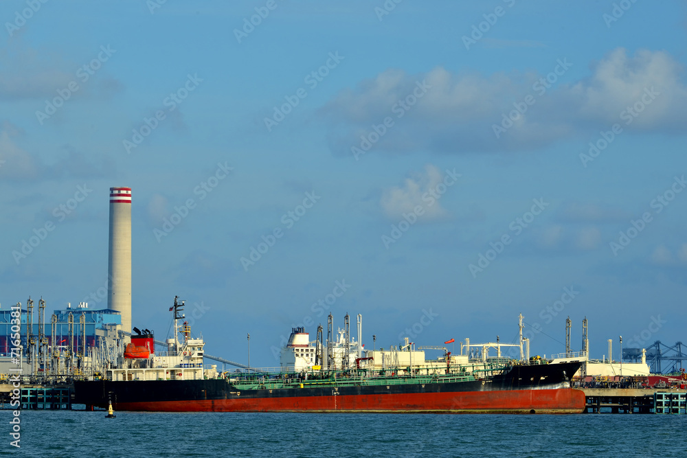 Oil tanker ship. Oil and gas industry.