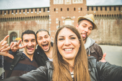 Selfie with friends in Milan