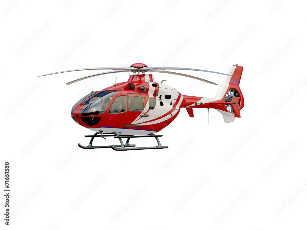 helicopter white background