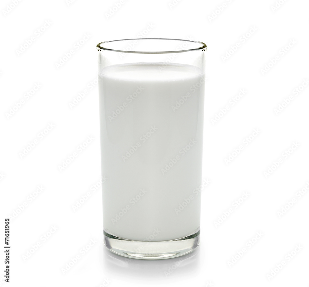 fresh milk in the glass on white background fresh milk in the glass on white background
