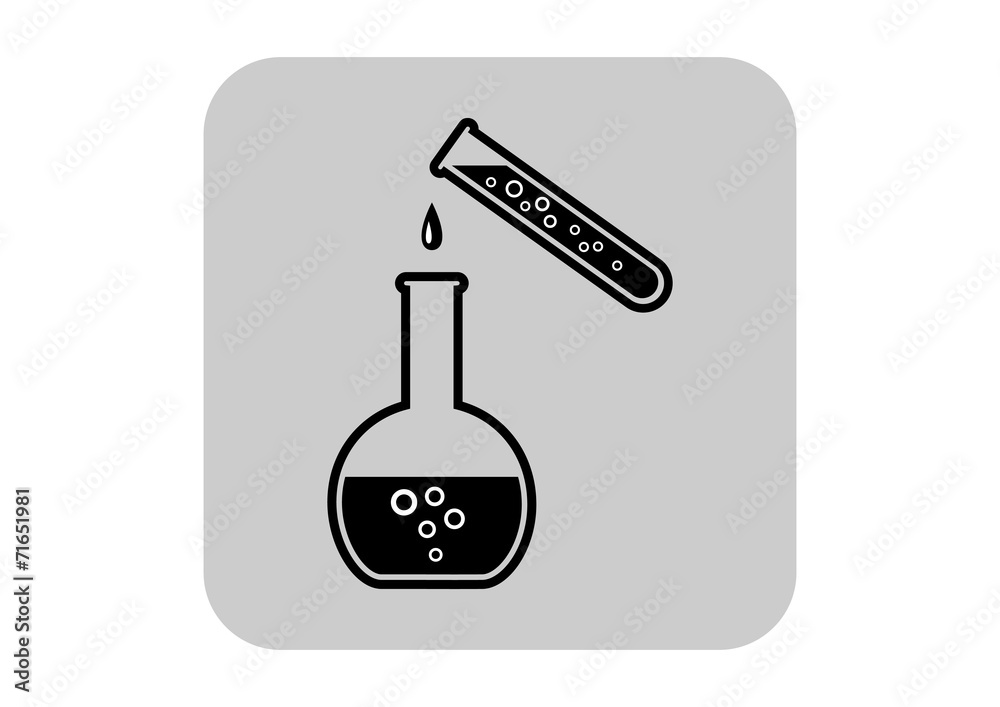 Obraz premium Laboratory glass icon