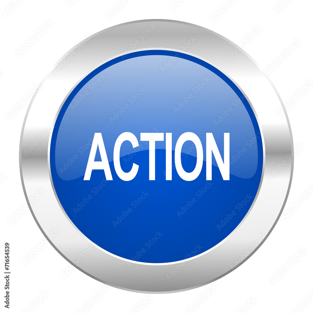 action blue circle chrome web icon isolated action blue circle chrome web icon isolated